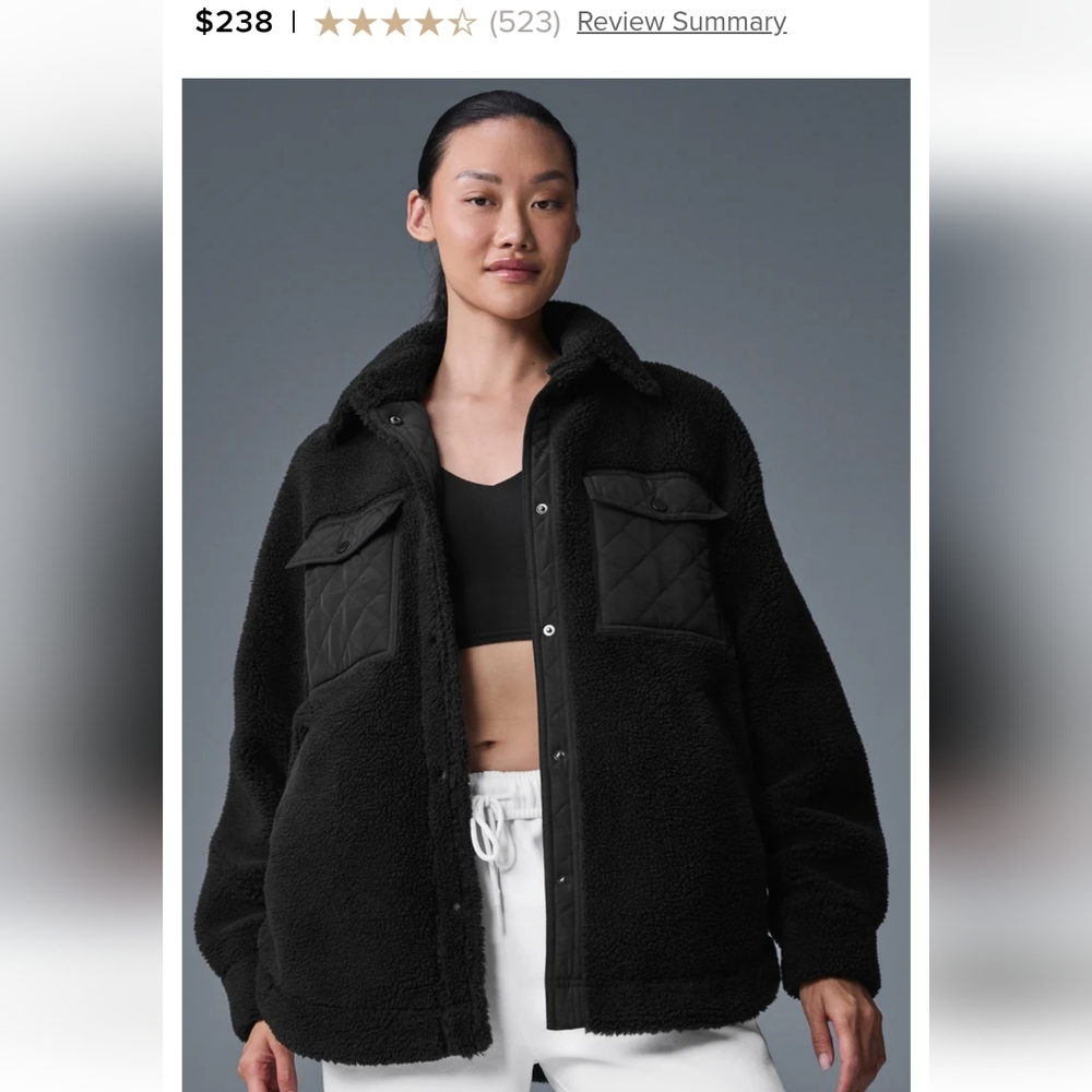 ALO Yoga Black Teddy Jacket